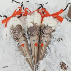 Hot chocolate reindeer cone